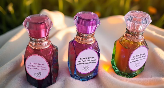 Élixir Divin — Parfum d'Attraction Artisanal aux 13 Plantes Spirituelles